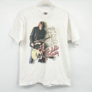 Fruit of the Loom Mens Eddie Money 1996 Rock Star Vintage Graphic Band T-Shirt L